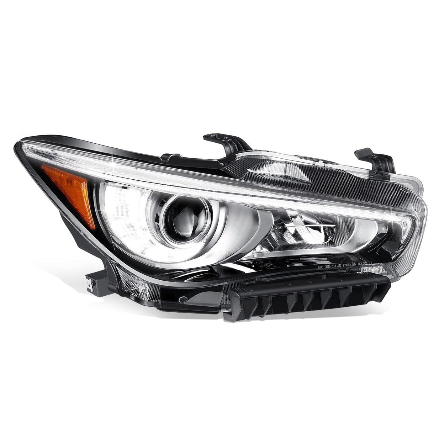 DNA MOTORING OEMHL0181R Right Side LED Headlight Compatible with 1417 Infiniti Q50 Fits Models with Adaptive Headlights Only