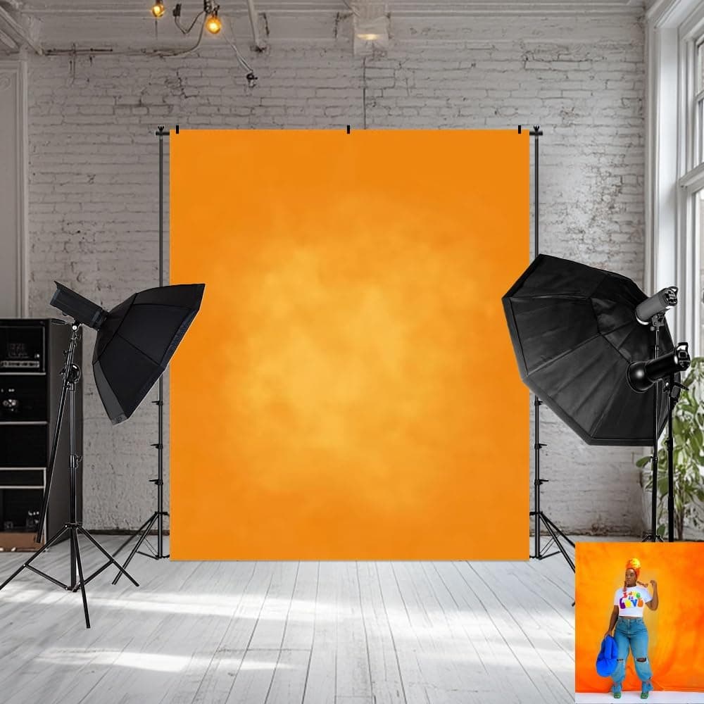 Kate Orange Photography Backdrops Abstract Photo Backdrop Poratrait Background for Photoshoot 5x7ft