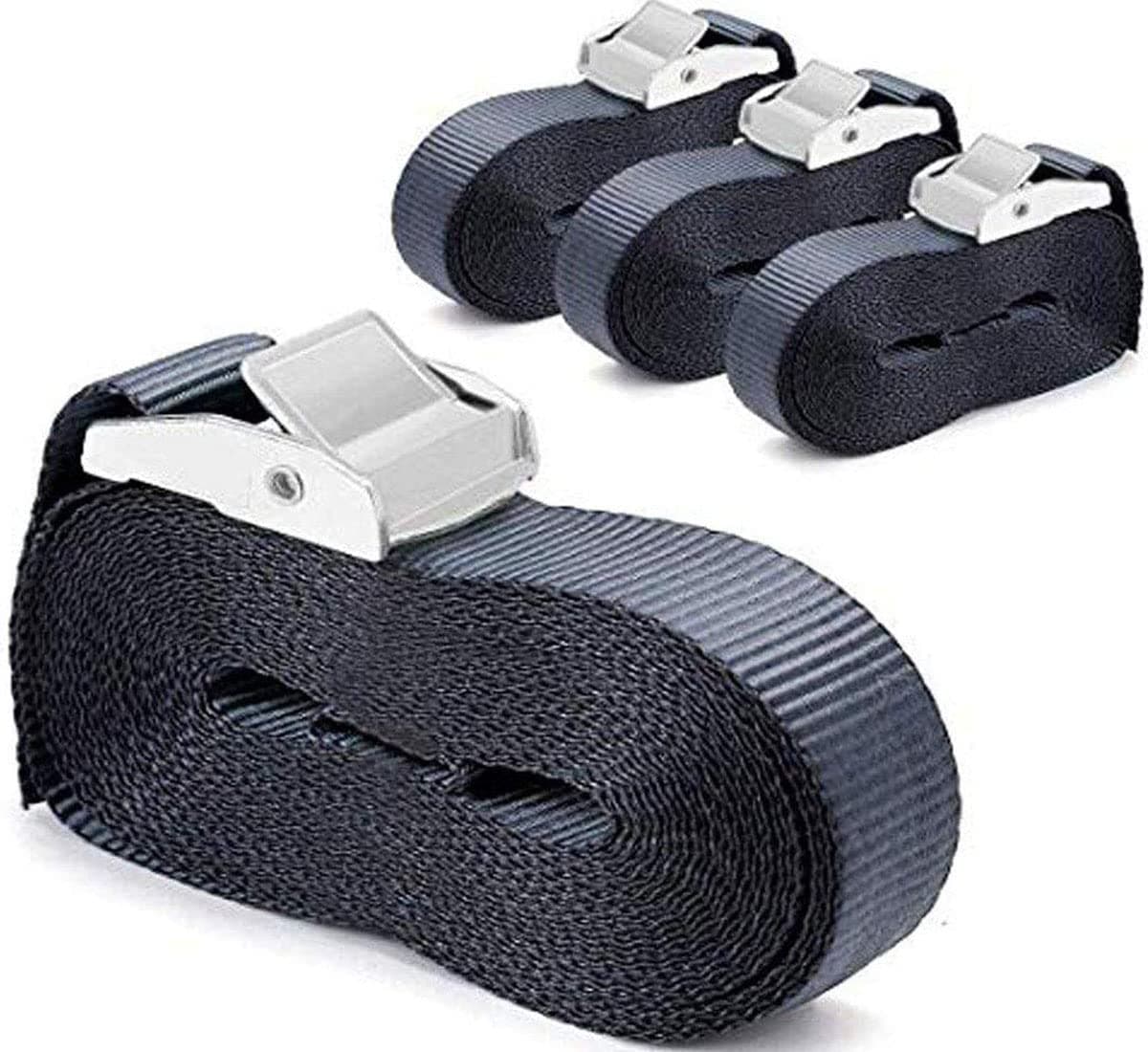 DIY Crafts Pack of 1 Pcs, 5 Meter, Tie Down Strap Strong Ratchet Belt Luggage Bag Cargo Lashing with Metal Buckle Tape Rope Tied Pull (Pack of 1 Pcs, 5 Meter)