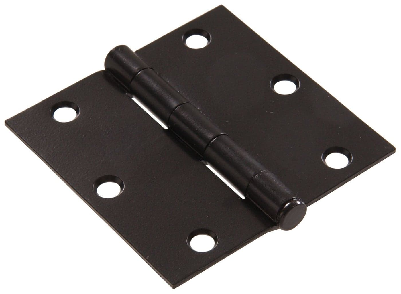Hardware Essentials 852820 Residential Square Corner Door Hinges with Removable Pin Black 3 Inch