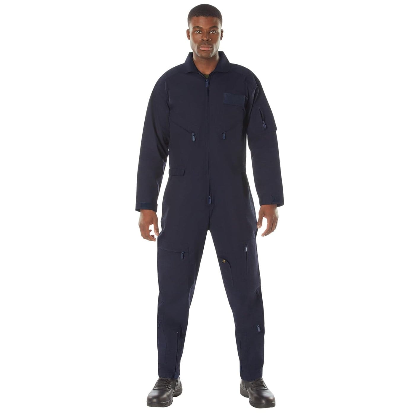 Rothco Flightsuit Mens Pilot Coveralls Costume Cosplay Jumpsuit Navy Blue 2XL