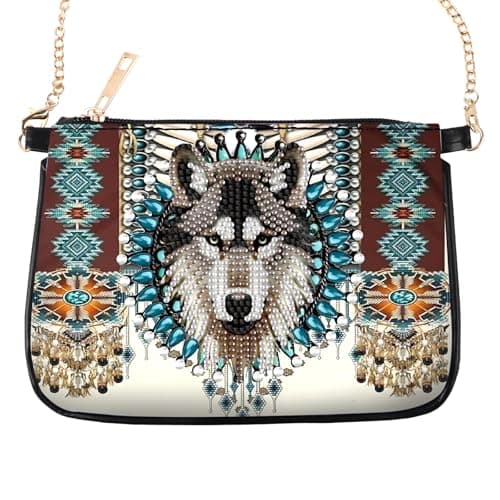 5D DIY Diamond Art Painting Crossbody Bag Chain, Bully Dog Diamond Art Set, Used to Store Cosmetics Keys and Other Small Items, can be Used as a Gift to Friends