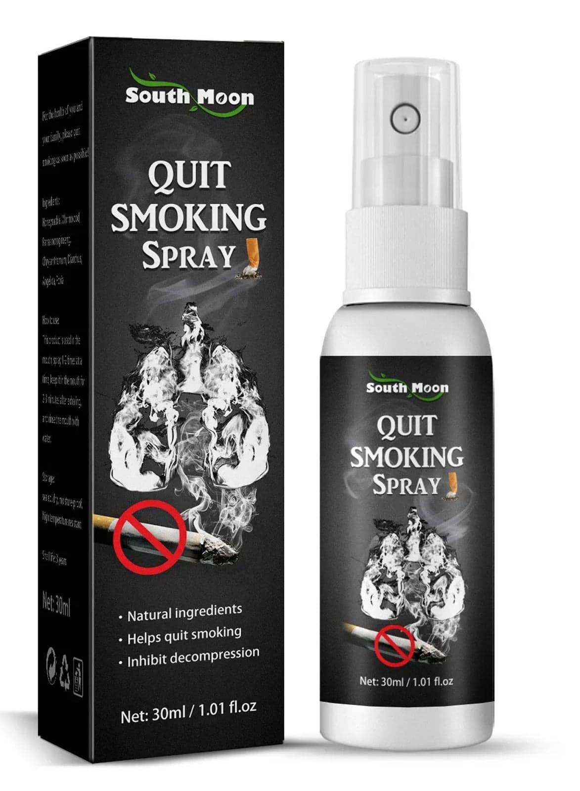 Quit Smoking, Nicotine Craving Relief Spray, Fight Nicotine Withdrawal Symptoms, an Easy Way to Quit Smoking Without Side Effects, an All Natural & Nicotine Free Stop Smoking Aid