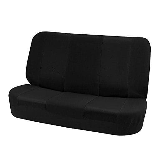 FH Group Car Seat Cover Universal Black Fit for Back Seat Combo Small Car Seat Cover Design Car Interior Accessories for SUV Sedan Rear Car Seat Protector with Solid Bench for Dogs and Kids