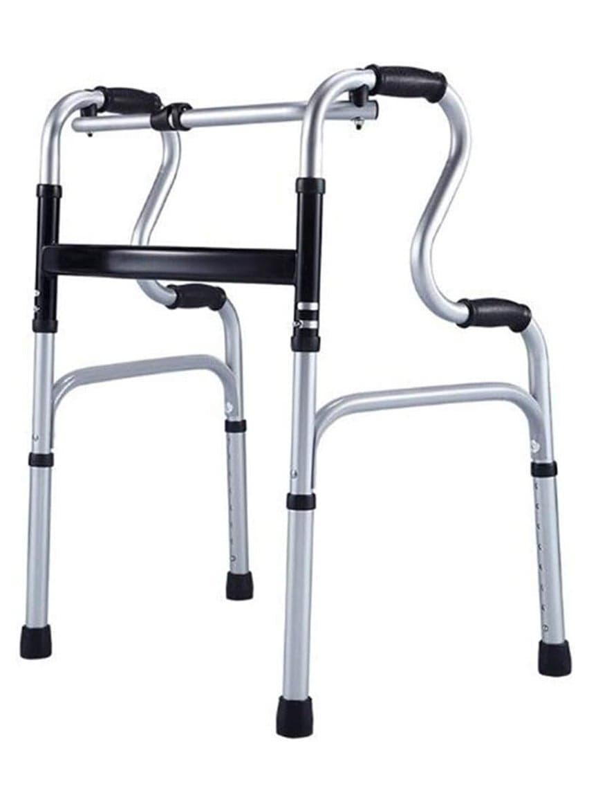 Elderly Foldable Rehabilitation Walker Adjustable Walking Assist Aluminum Alloy Standing Frame Disabled Mobility Training Tools