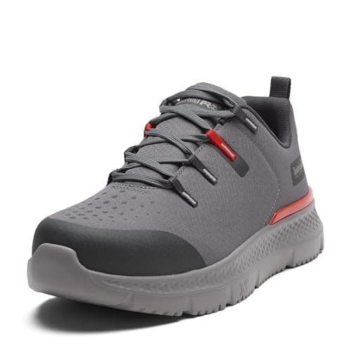 Timberland PRO Men's Intercept Steel Safety Toe Industrial Athletic Work Shoe, Grey/Red, 14M