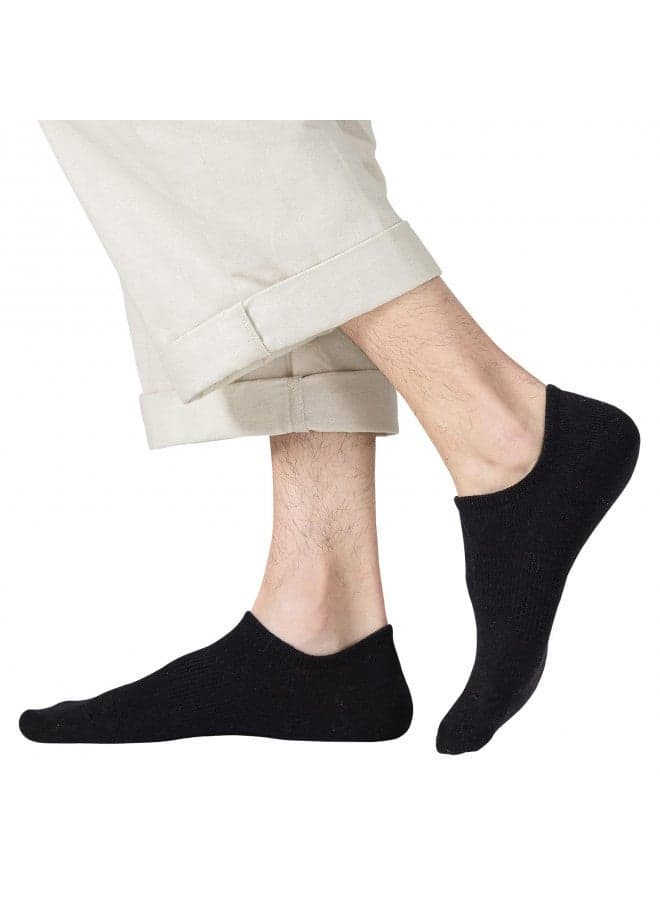 JORMATT 6 Pairs Men No Show Low Cut Socks Non-Slip Women Athletic Sneaker Socks Comfort Cotton Casual Invisible Socks, men shoe size 13-15