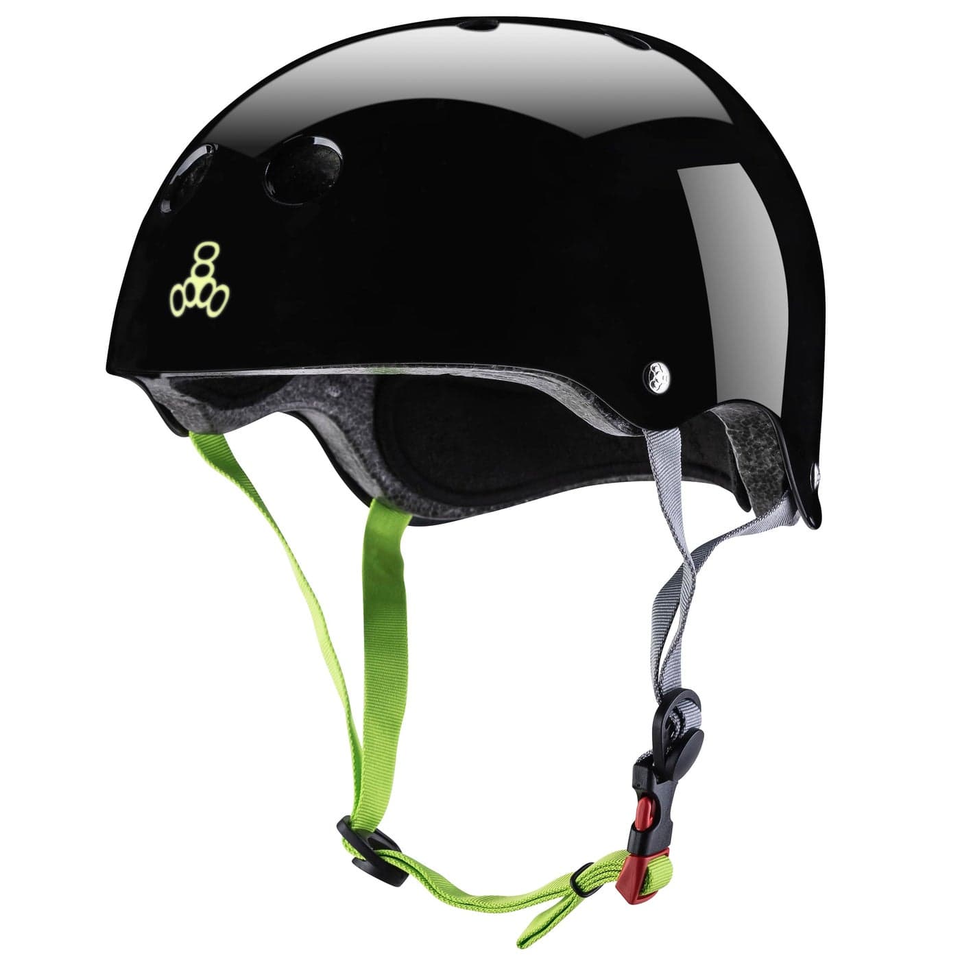 Triple Eight Dual Certified Bike and Skateboard Helmet, Black Glossy, X-Small / Small (3046)