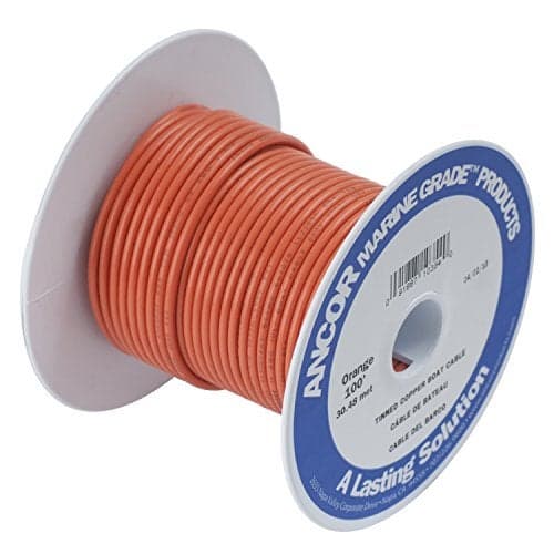 Ancor 100510 Marine Grade Electrical Primary Tinned Copper Boat Wiring (18-Gauge, Orange, 100-Feet)