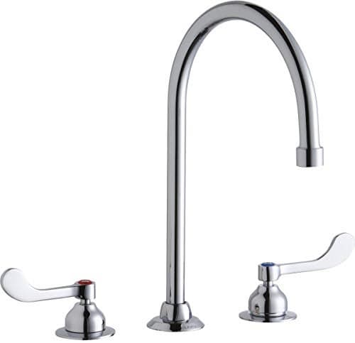 Elkay LK800GN08T4 1.5 GPM Deck Mounted Double Handle Utility Faucet with Metal Handles - Chrome