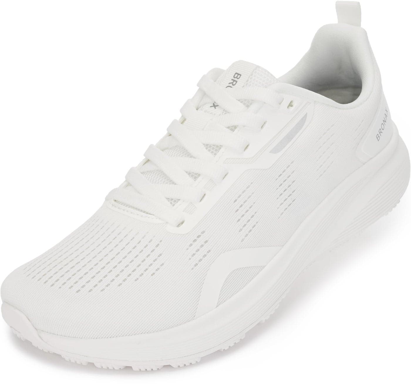 BRONAX Womens Wide Road Running Shoes Mesh Comfortable Fitness Size 8w Athletics Gym Outdoor Sports Sneakers Female Training Walking Lightweight Fashion Casual Footwear White 39