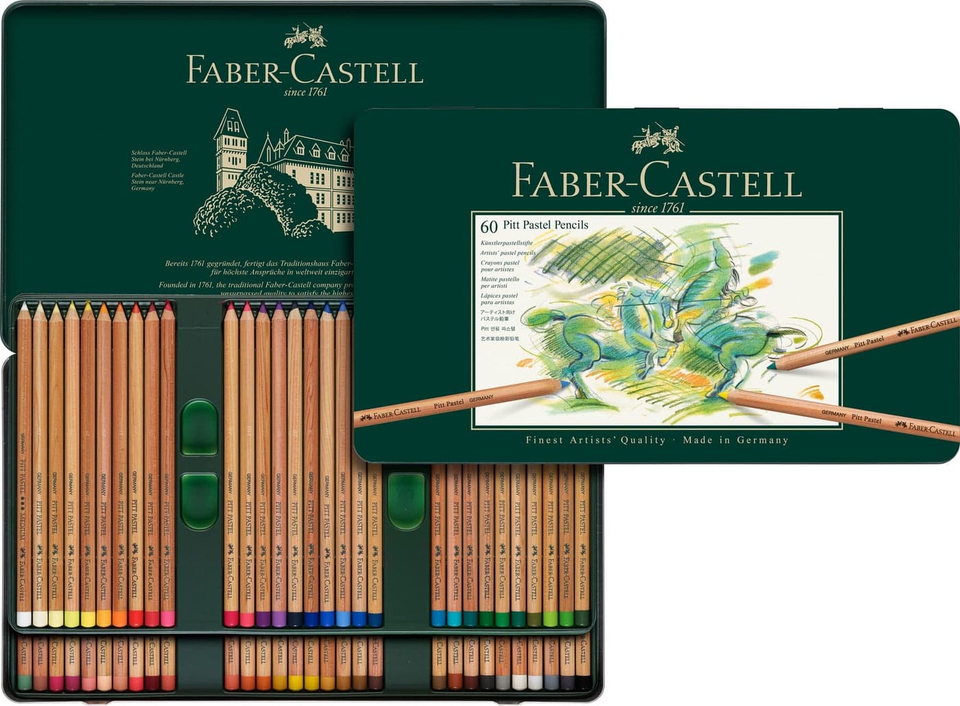 FaberCastell Pitt Pastel Pencils Tin of 60