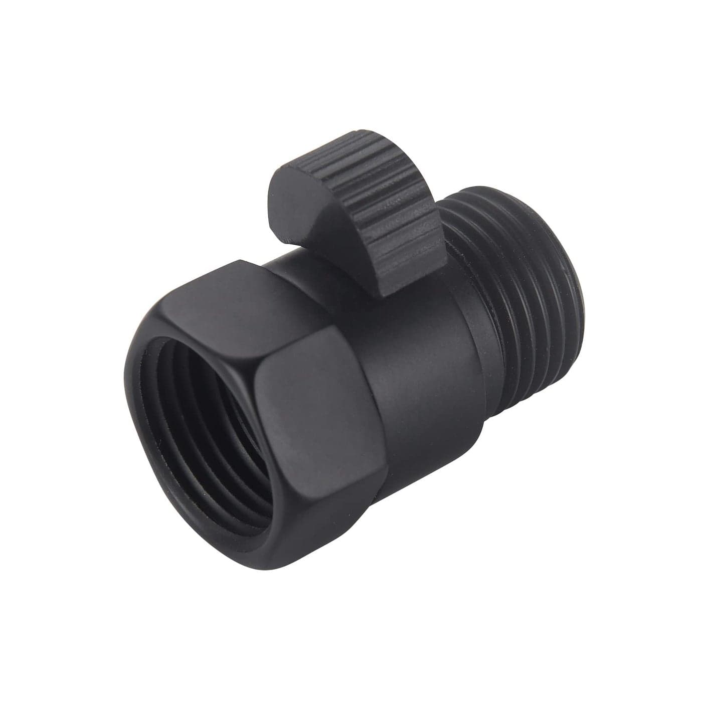 Matte Black Water Flow Control Valve 12 Shower Head with Shut Off Valve Brass Shut Off Valve for Handheld Shower Water Pressure Regulator Replacement for Shower System
