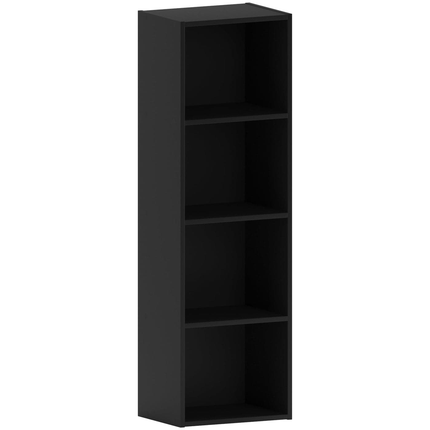 Vida Designs Oxford 4 Tier Cube Bookcase Black Wooden Shelving Display Storage Unit Office Living Room Furniture