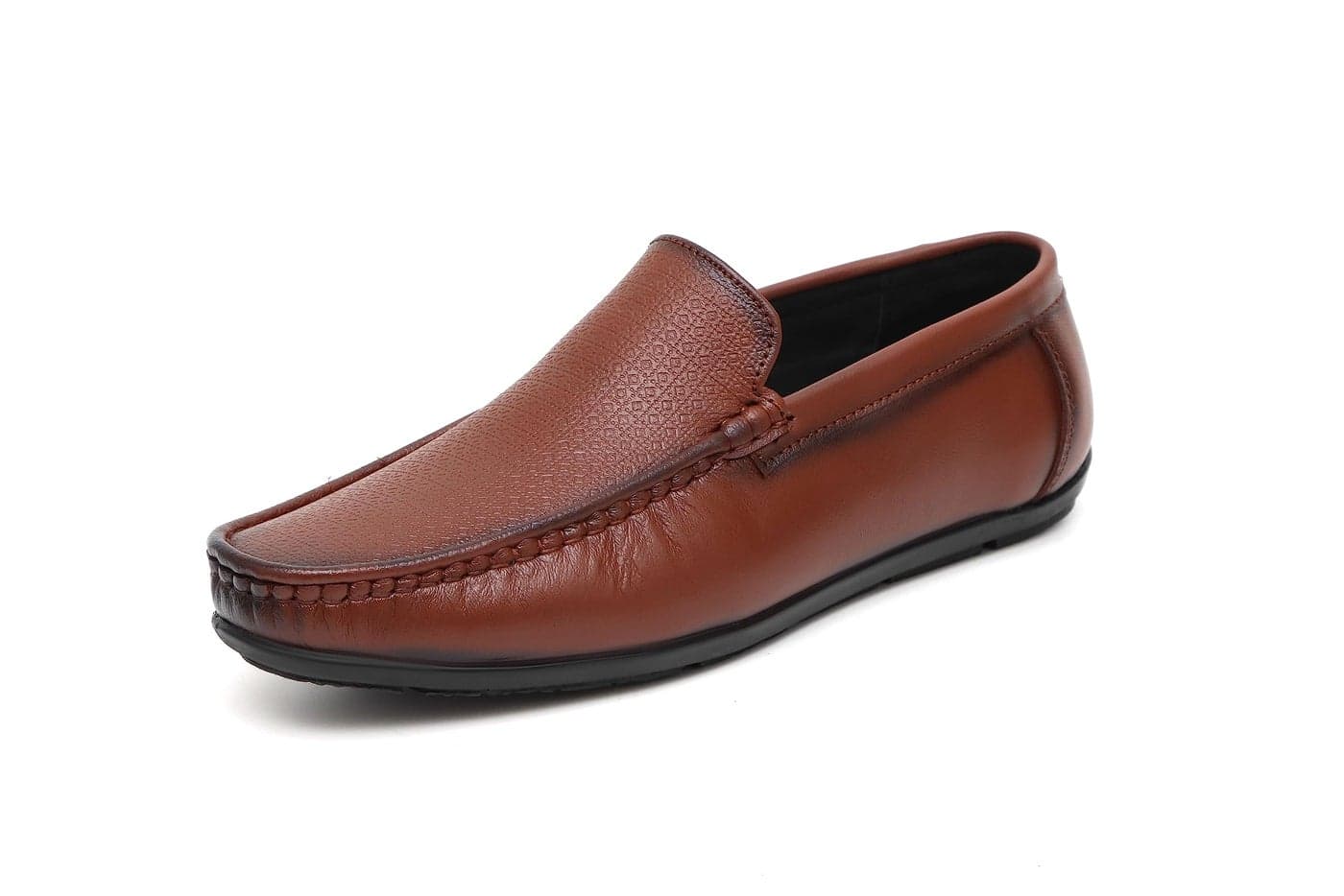 ARAMISH Tan Real Genuine Leather Loafers for Men - 7 UK