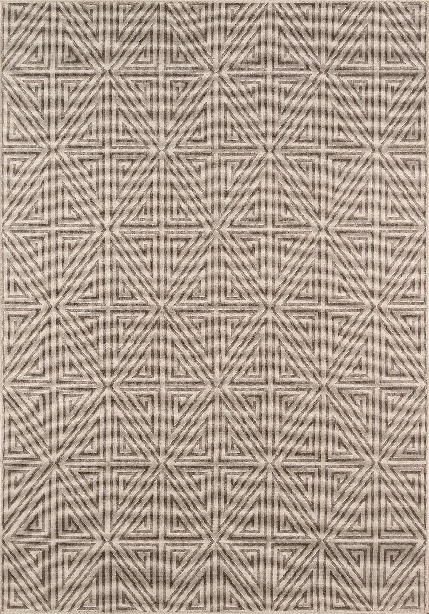 Momeni Rugs , Baja Collection Contemporary Indoor & Outdoor Area Rug, Easy to Clean, UV protected & Fade Resistant, 3'11" x 5'7", Taupe