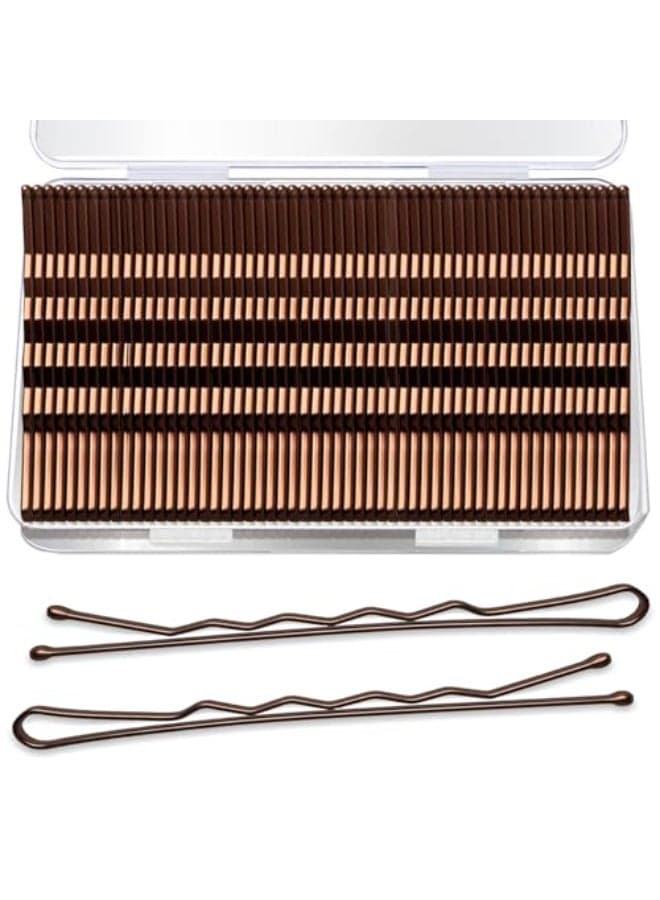 276 Large Bobby Pins Brown AITRAI 240PCS Extra Long Bobby Pins for Thick Hair Jumbo Hair Pin for Women with Box