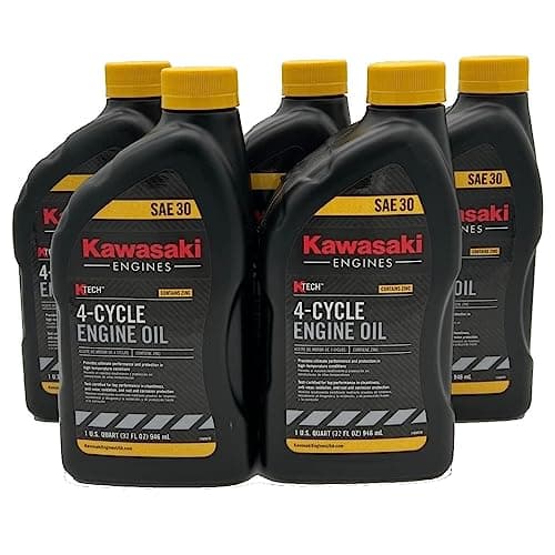 Pack of 5 Kawasaki 999696281 Genuine OEM KTech SAE 30 4Cycle Engine Oil