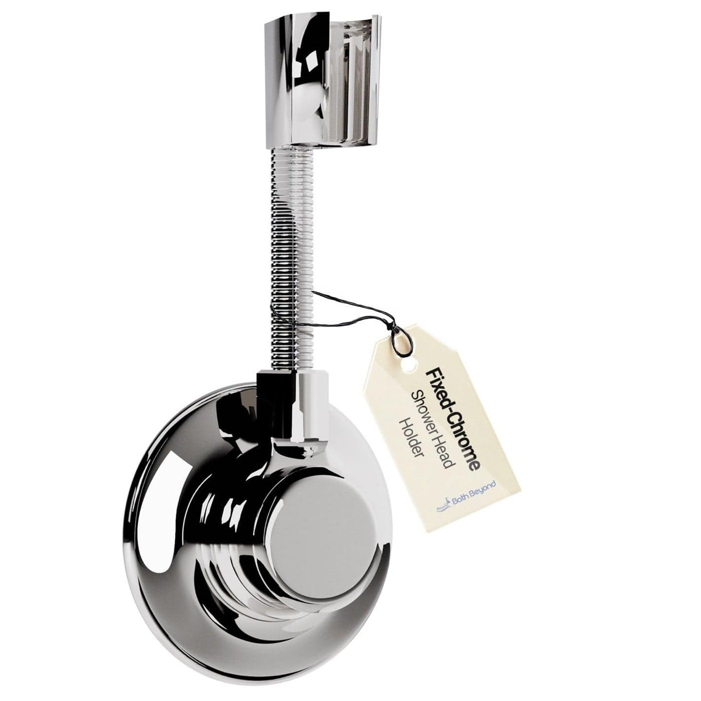 BathBeyond Shower Head Holder Flexible Wall Mount Shower Head Holder for Hand Held Shower Adhesive Sticker FixedChrome