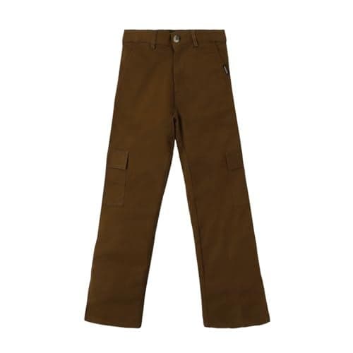 Urbano Juniors Boy's Brown Regular Fit Solid Cargo Chino Pant with 6 Pockets Stretchable (junchicarregboy-oa1-brown-13-14)