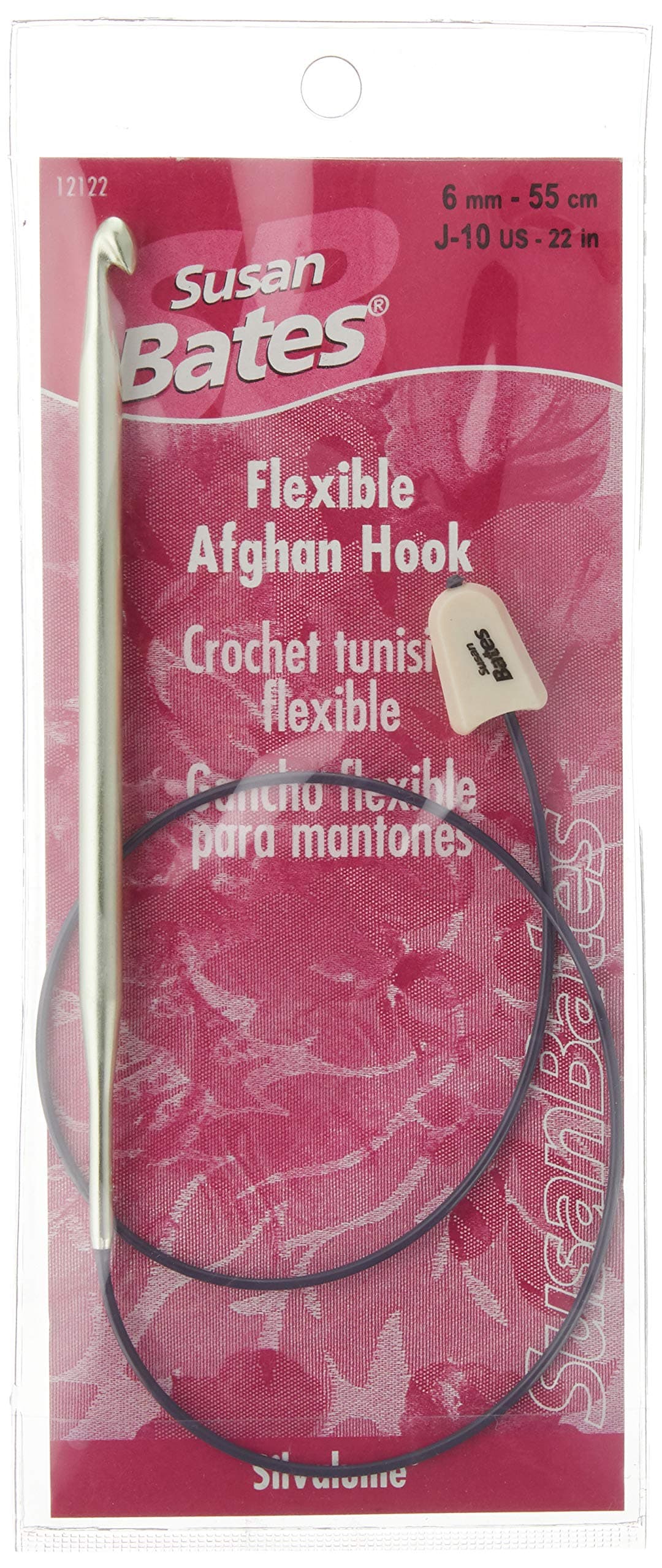 Silvalume Aluminum Flexible Afghan Crochet Hook 22 Size J106mm