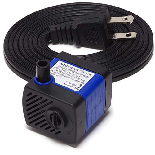 AQUANEAT Submersible Water Pump, 50GPH Fountain Pump, Small Water Pump, Aquarium Pump for Fish Tank, Outdoor Water Fountain, Hydroponics, Pond Filter Pump