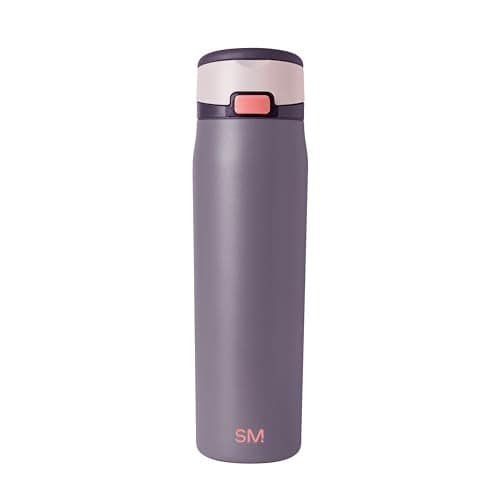 Simple Modern Mesa Loop Water Bottle with Covered Straw and Handle | 24oz Cup Holder Friendly Insulated Stainless Steel Bottles for Travel, Sports and School | Iris Sage