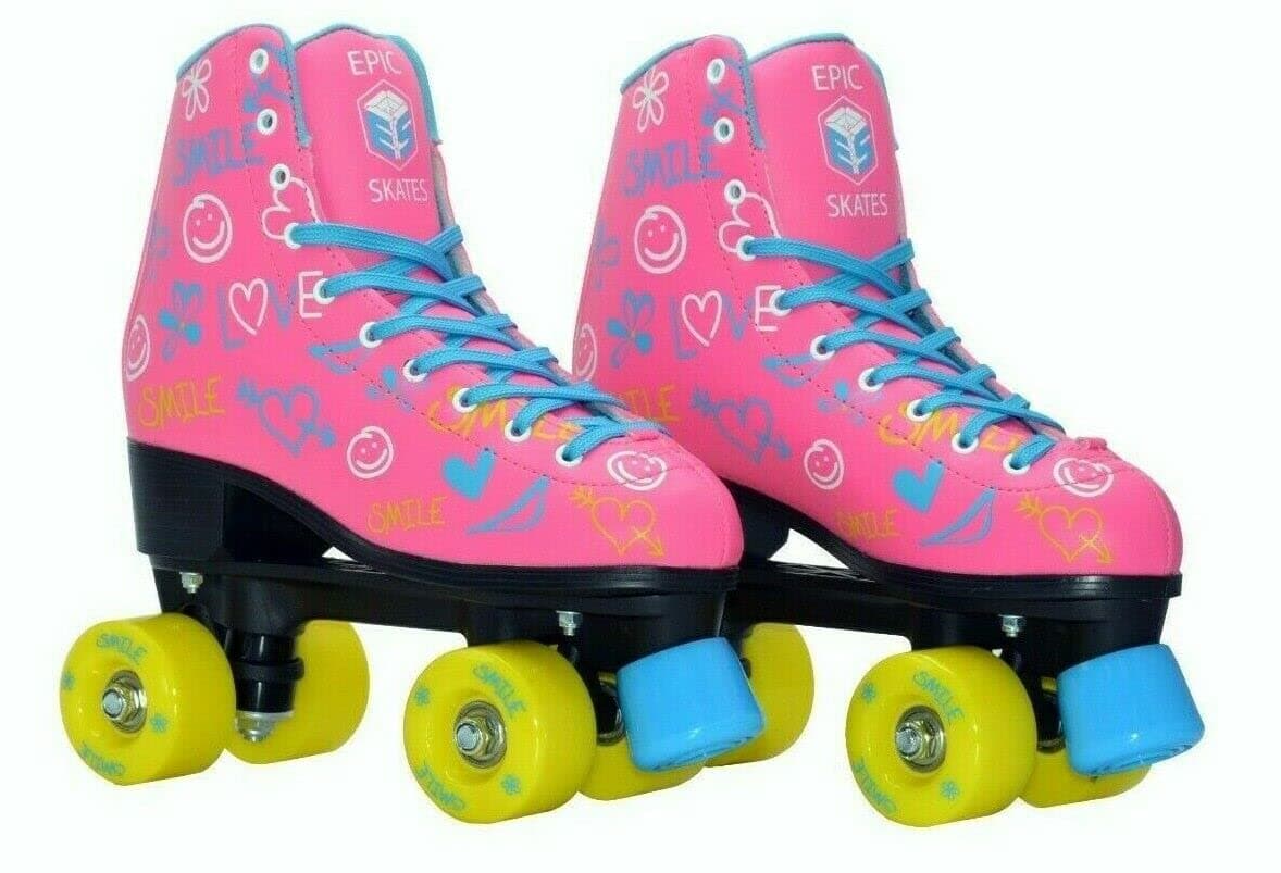 Epic Skates Blush Quad Roller Skates, Pink, Kids Size 1