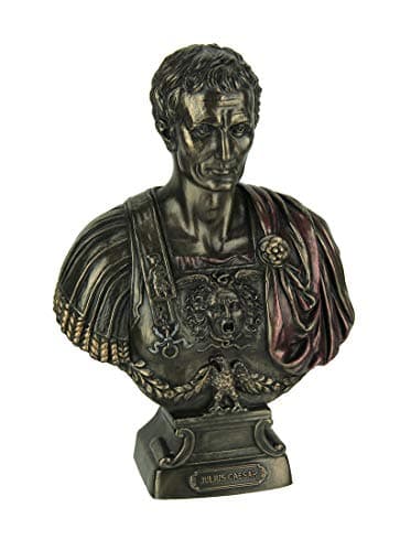 Veronese Design Resin Statues Julius Caesar Bust Figurine HandPainted Roman History Collectible Decor