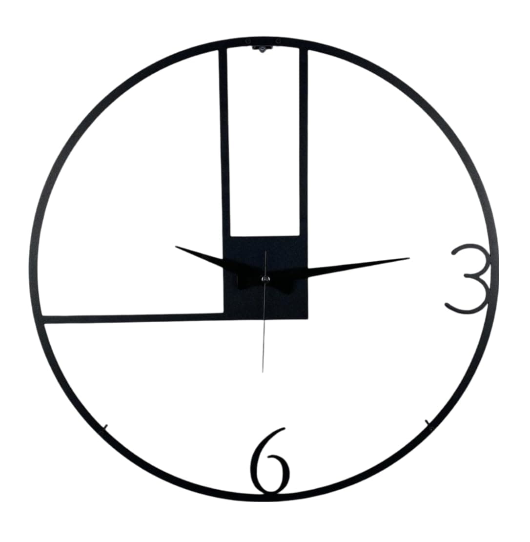 Reyox Material Metal Wall Clock Big Size Wall Clock Modern Clocks for Living Room Stylish Wall Clocks for Home Decoration Designer Wall Clock40 cm Black DA4