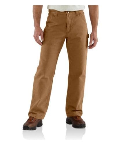 Carhartt Mens Loose Straight Washed Duck Lined Dungaree Carhartt Brown W38 x L34