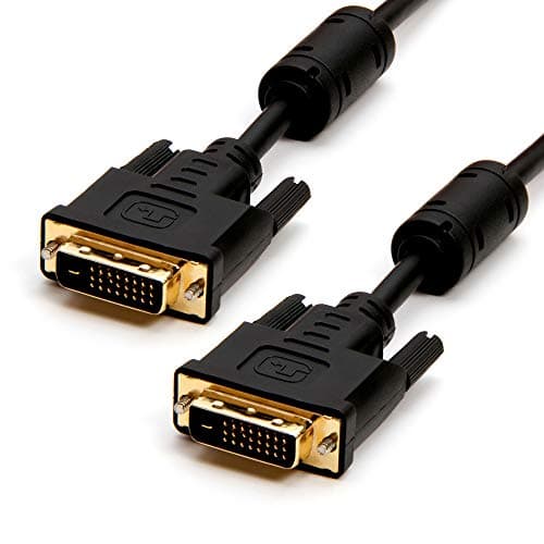 Cmple - DVI Cable 15ft, DVI to DVI Dual Link Monitor Cable Digital (24+1) Male DVI Cable for Gaming PC, Laptop, Projector, DVD, Monitor - Black