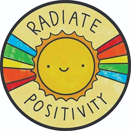 Collectible MDF Fridge Magnet with Funny & Inspirational Quotes-Radiate Positivity (Multicolor) M-542