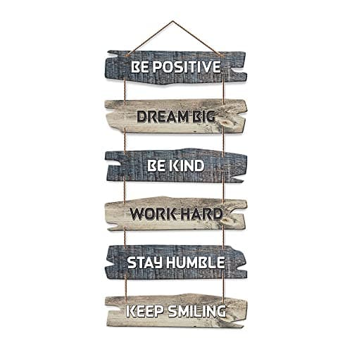 Artvibes Be Positive Quote Decorative Wall Hanging Wooden Art | Quotes Decor Item | Wall Poster | Office Wall Decoration Items | Wall Art Print | Inspirational quotes | Gift Items (WH_3231NN)