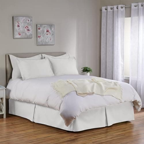 Tailored Bed Skirt by ShopBedding King Size Bed Skirt with 14Inch Drop Premium Cotton Blend Pleated Dust Ruffle with Split Corners