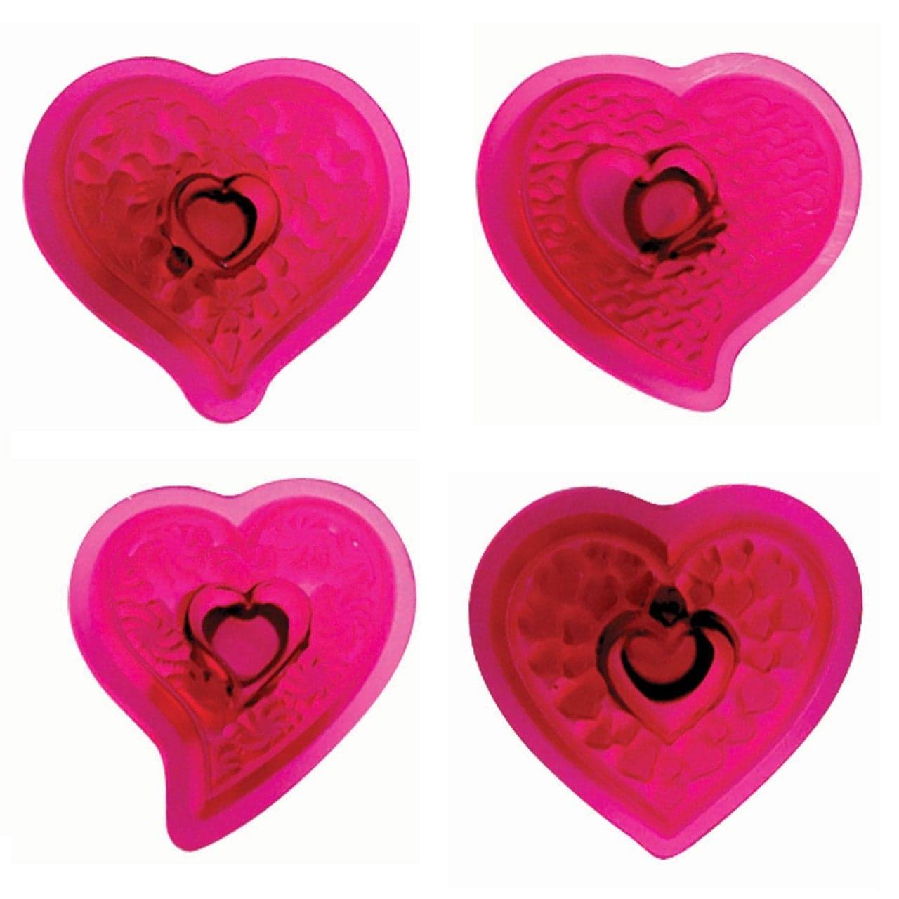 JEM Fantasy Heart Fondant Cutters for Cake Decorating Set of 4