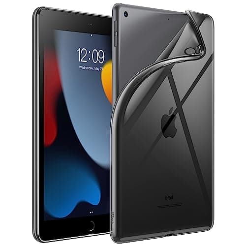JETech Case for iPad 987 102Inch 202120202019 Model 9th8th7th Generation Soft TPU Transparent Slim Shockproof Tablet Cover Black