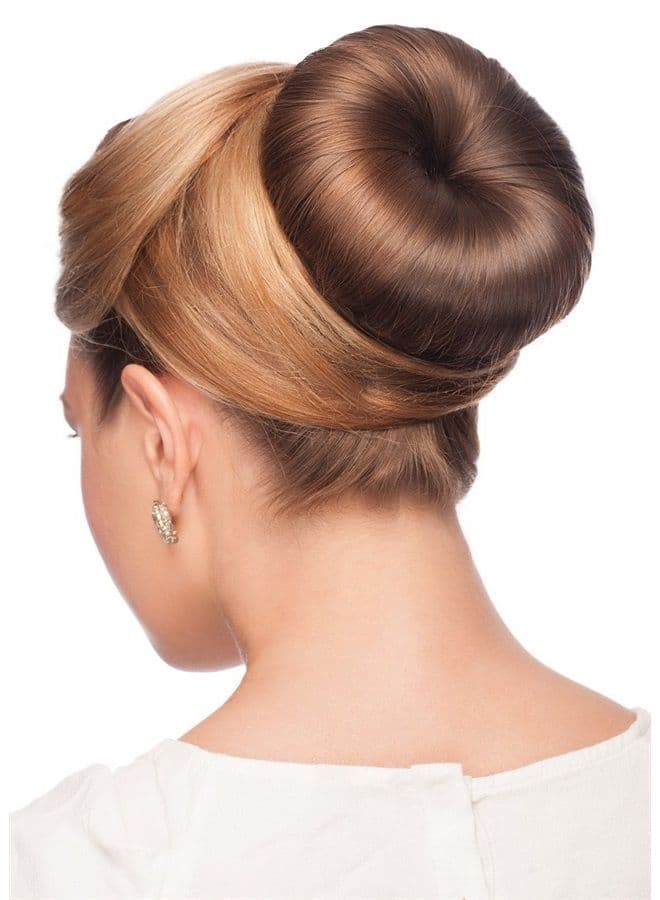 Beaute Galleria 4 Pieces Beige Blonde Magic Hair Bun Maker Foam Sponge Bun Twist Shaper Hair Donuts Chignon Ballet Sock Bun (2 Large and 2 Small)