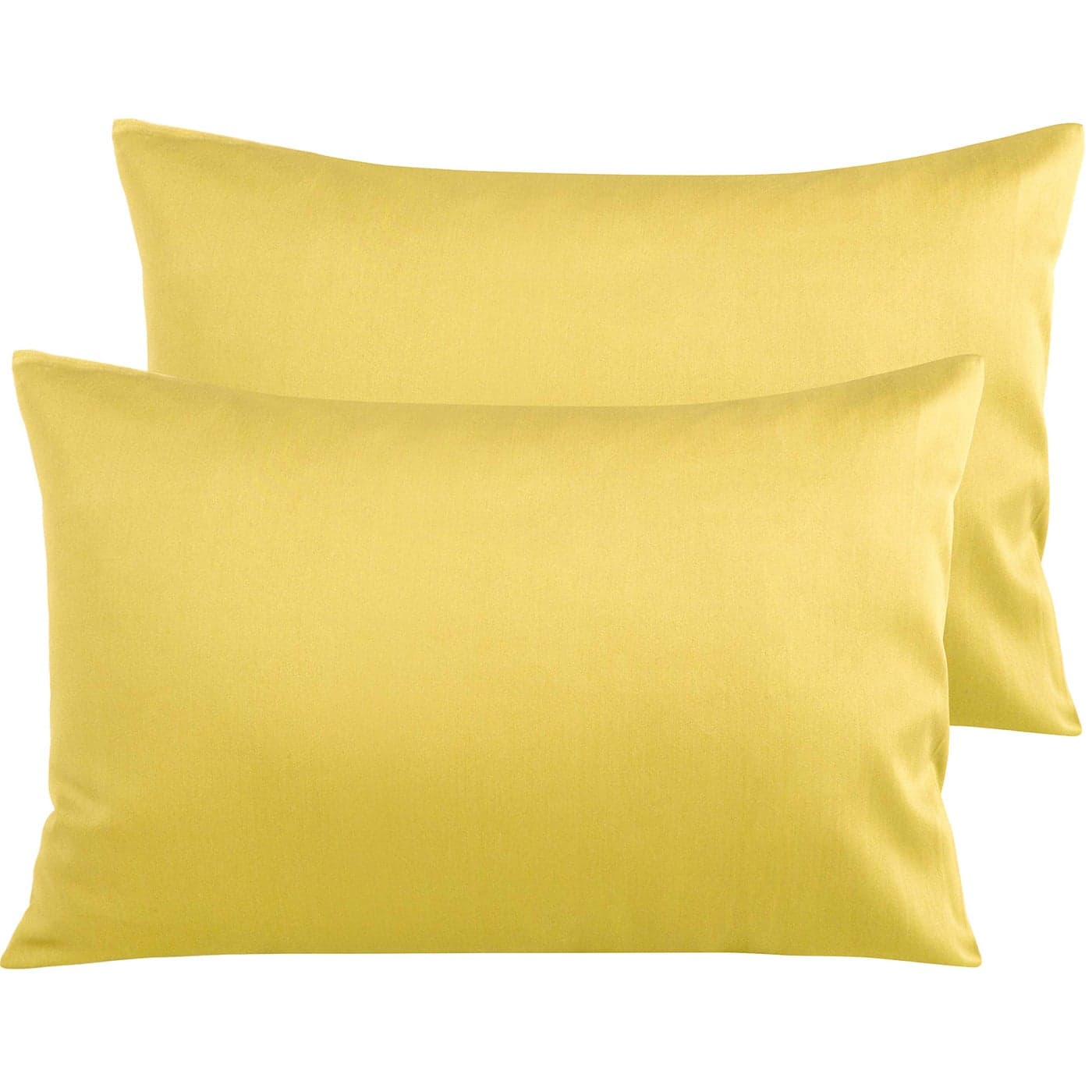 NTBAY Egyptian Cotton Queen Pillowcases Set of 2 500 Thread Count Cotton Pillowcases Soft and Breathable Envelope Closure Pillow Cases 20x30 Pillow Covers for Bed Mustard Yellow