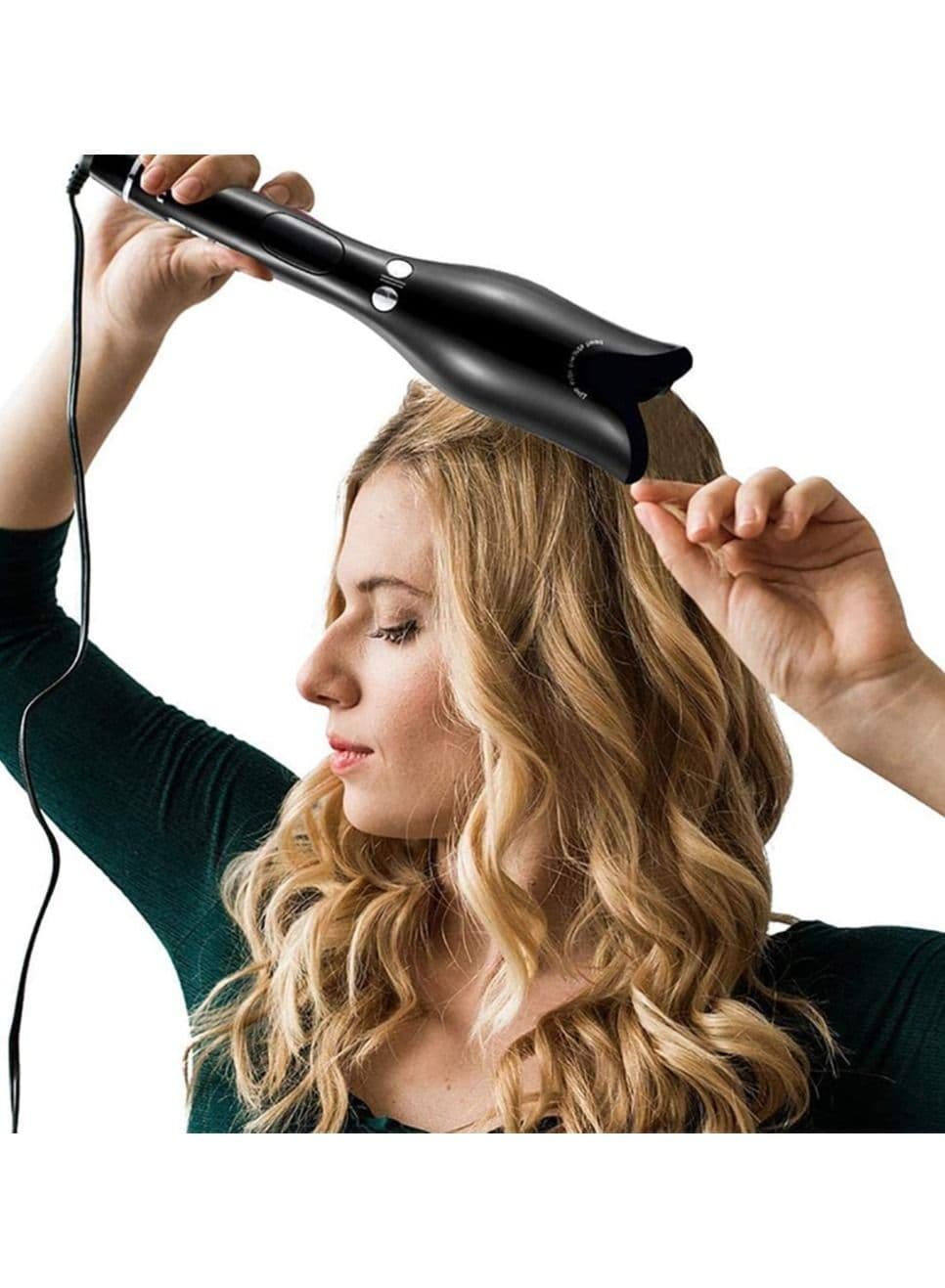 Automatic Ceramic Rotating Hair Curler, Professional Air Spin N Curl Hair Curler for All Hair Types, LCD Digital Display