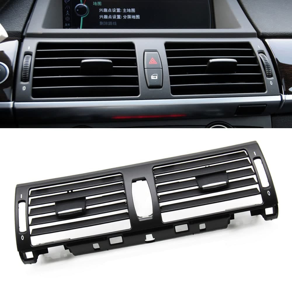 Goodithy Front Center Dash Air Conditioning AC Vent Grille Outlet Cover Middle Air Vent Panel Replacement For BMW X5 X6 E70 E71 E72 2007 2008 2009 2010 2011 2012 2013 Middle
