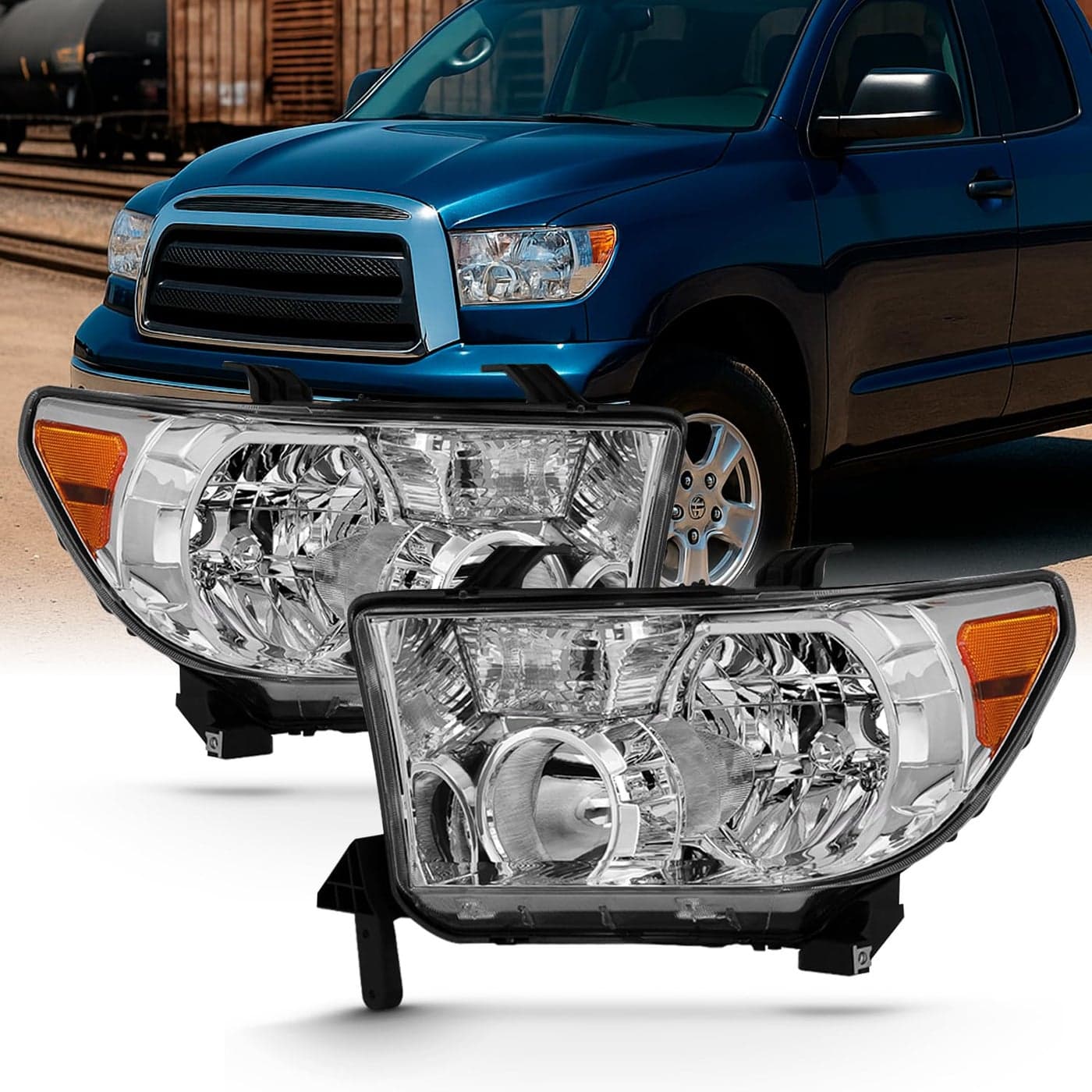 AKKON Fits 20072013 Toyota Tundra 20082017 Sequoia OE Style Headlight Assembly Pair
