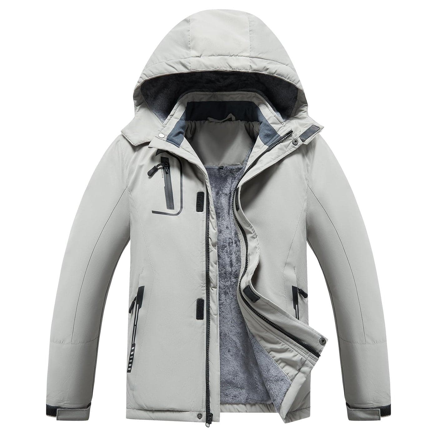 DrCyril Kids Waterproof Ski Jacket Warm Fleece Lined Hooded Boys and Girls Winter Jacket Breathable Removable Coat