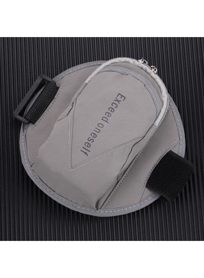Unisex Outdoor Running Phone Bag Arm Pack Sports Arm Band Wrist Pouch Crossbody Bag For Men Women-Color:Gray