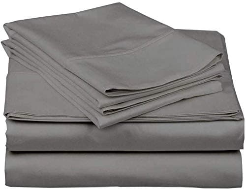 Sleeper Sofa Bed Sheet Set Full Dark Grey Solid Sofa Bed Sheets 100 Cotton 400 Thread Count Sofa Sheets Sleeper Sofa 4 PCs Sheet Set Sleeper Sofa Sheets Fits Mattresses Up to 6 Drop