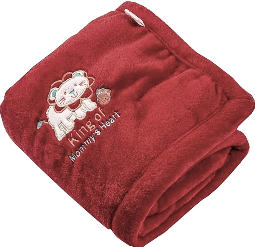 BRANDONN Baby Blankets New Born Double Layer Soft Coral Crib Top Sheet Cum Baby Bath Towel Bed Bedding for Baby Boys and Baby Girls