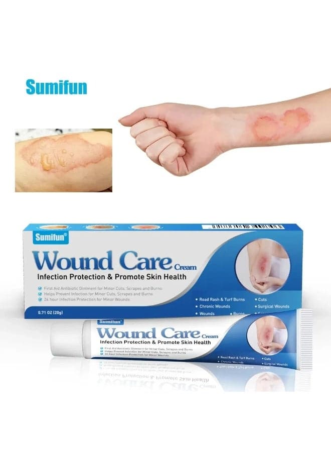 Sumifun Healing Wound Care Cream for Burns, Cuts and Scrapes, Advanced Infection Protection Formula, Ideal for Home First Aid Kits and Everyday Skin Repair