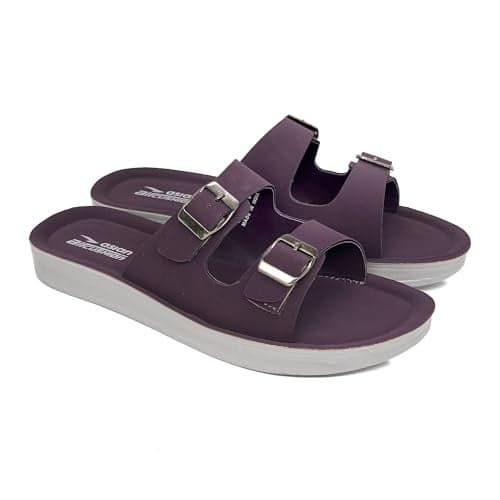 ASIAN PL-908 Cushion Slippers for Women | Stylish Double Buckle Slip-Ons | Soft Air Cushion Comfortable Footbed | Lightweight Daily Wear Casual Flats for Indoor Outdoor Use