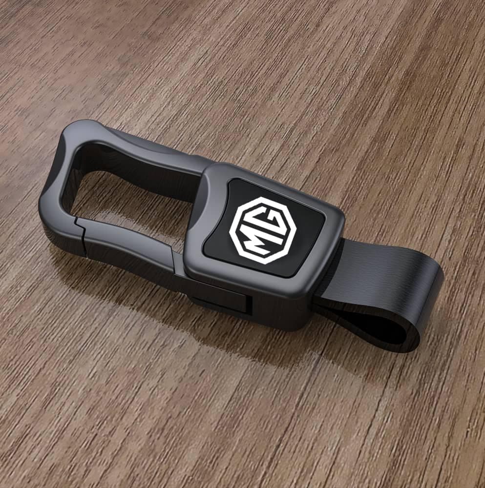Greenworld Premium Scratch-Proof Keychain/Keyring with Car Brand Name Logo | Durable Metal Keyring for Cars & Bikes with 2 Color Strap (M_G)