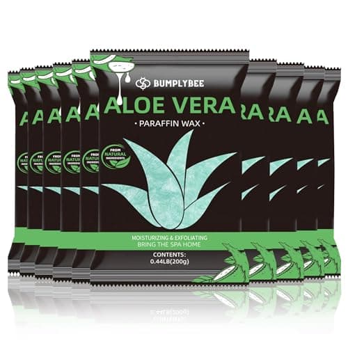 BUMPLYBEE Paraffin Wax for Hand and Feet, 10 Pack Aloe Vera Paraffin Wax Refills for Paraffin Wax Machine, Hand Wax Paraffin Wax Bath, Foot Wax Paraffin Bath, Moisturizing Hands Feet, Deep Hydration